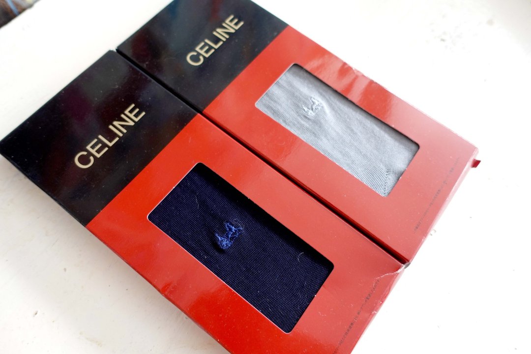 日本中古CELINE盒装全新未使用男仕绅士袜子高级二手古着珠宝首饰 - 绅士袜 - 其他金属 灰色