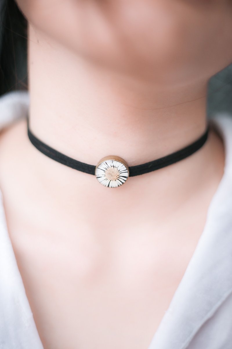 Daisy - Choker Necklace - 项链 - 植物．花 白色