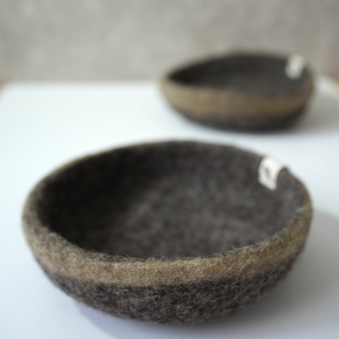 100% Wool羊毛毡容器(橡实棕)_公平贸易 - 摆饰 - 羊毛 卡其色