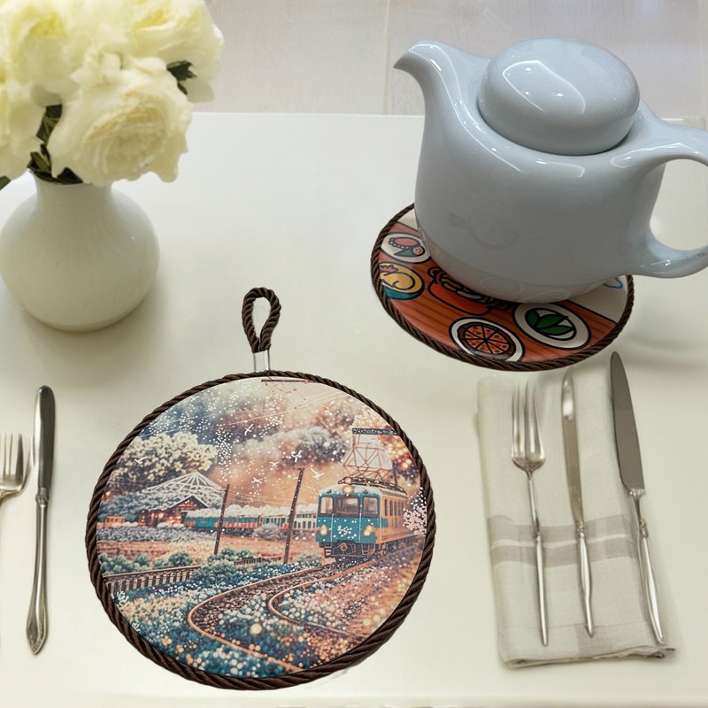 陶瓷隔热垫  花语晨光 - 杯垫 - 瓷 