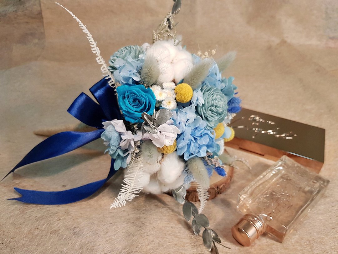 干燥捧花【蓝野仙踪】捧花 外拍花束 干燥花束 求婚捧花 伴娘捧花 - 干燥花/捧花 - 植物．花 
