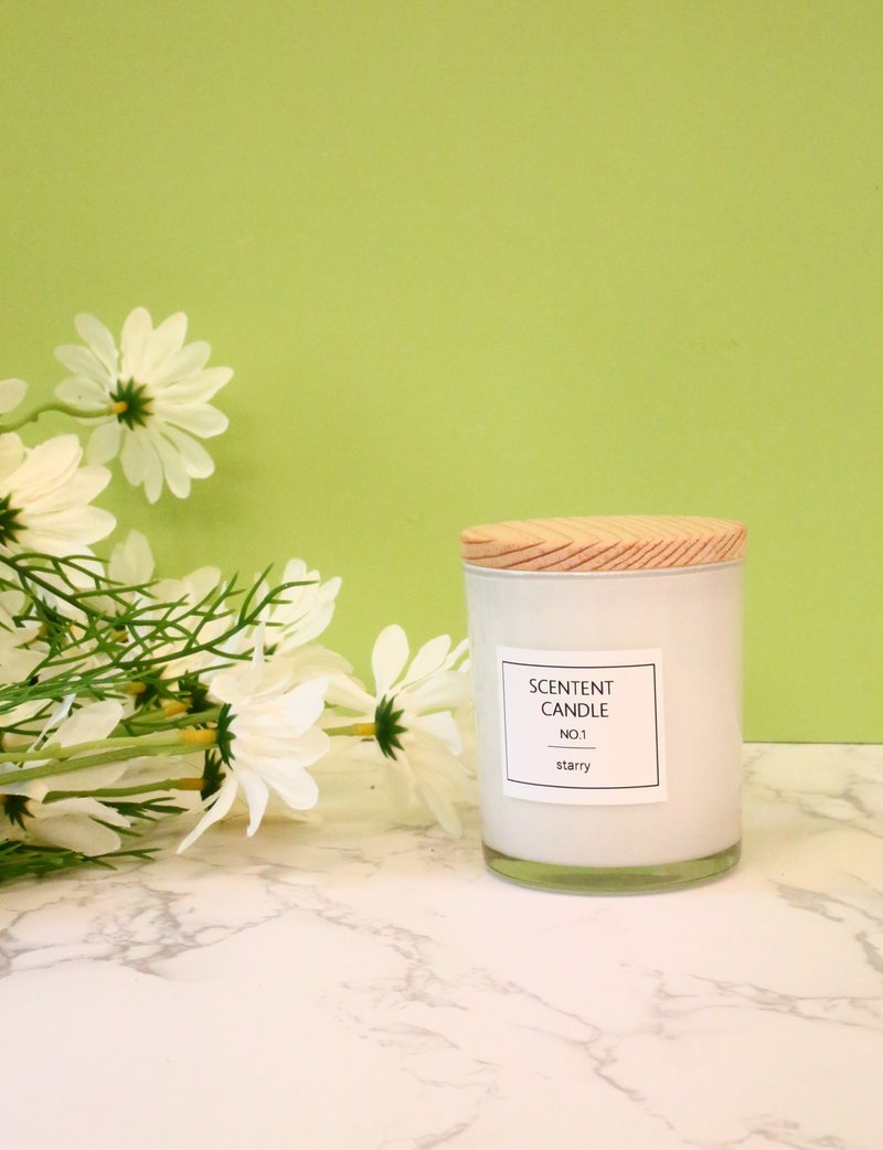 STARRY森林香氛蜡烛150g-优雅白 - 香薰/精油/线香 - 植物．花 