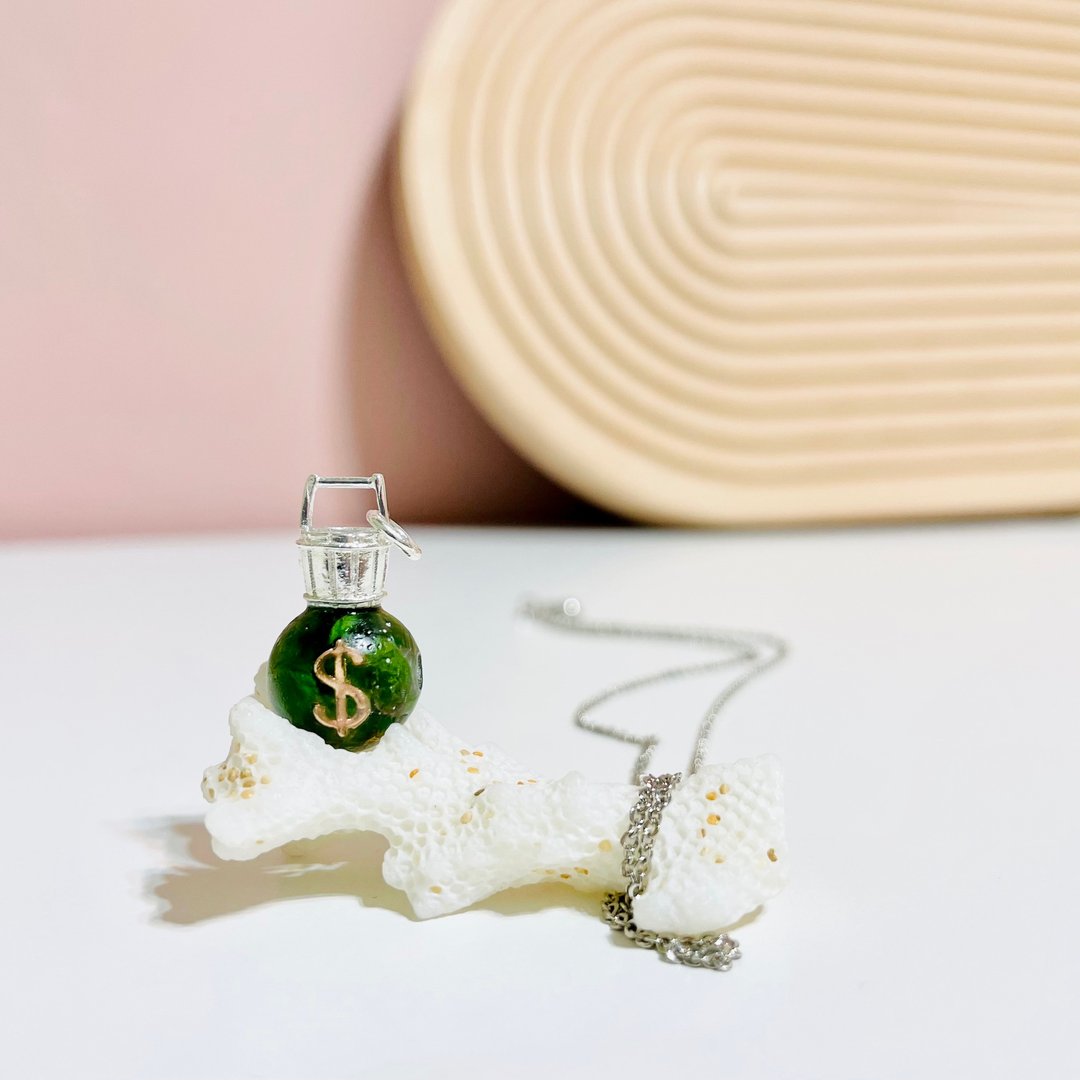一桶金奥刚项链/开运招财/水晶疗愈/奥刚能量塔/送礼 - 项链 - 半宝石 绿色