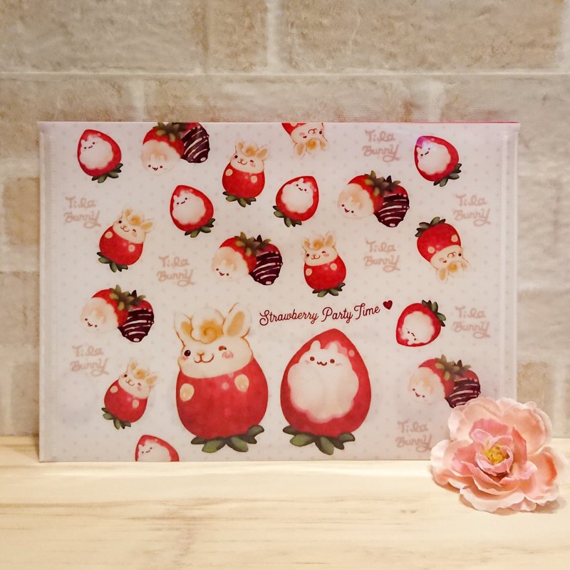 A5文件袋-草莓兔 - 文件夹/资料夹 - 塑料 红色