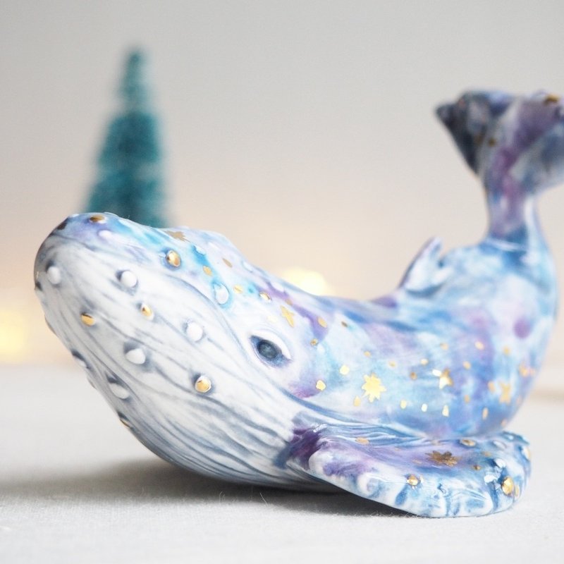 星空座头鲸陶瓷摆饰 - 摆饰 - 瓷 蓝色