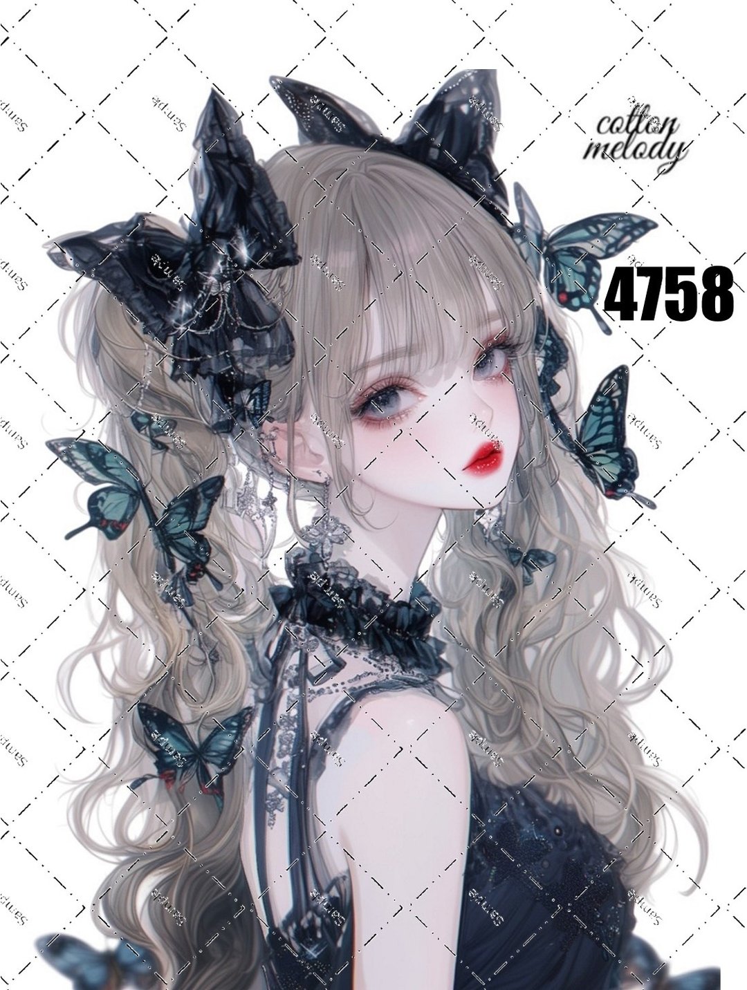 original sticker no.4758 人物贴纸 原创贴纸 原创人物贴纸 装饰贴纸 cotton melody - 贴纸 - 纸 