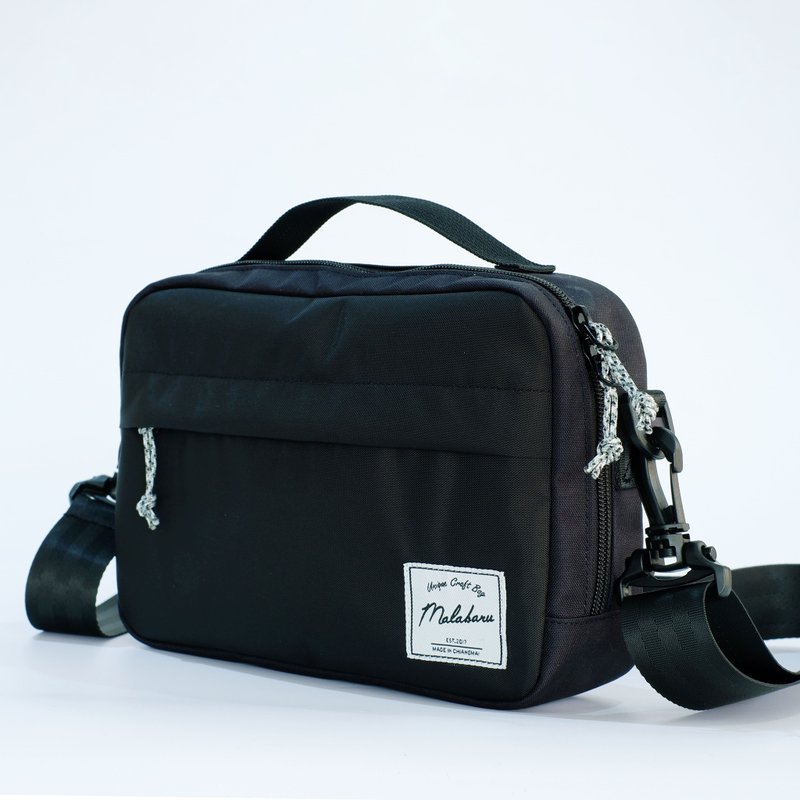 Malabaru 'Box L' 斜背包 - 侧背包/斜挎包 - 尼龙 黑色