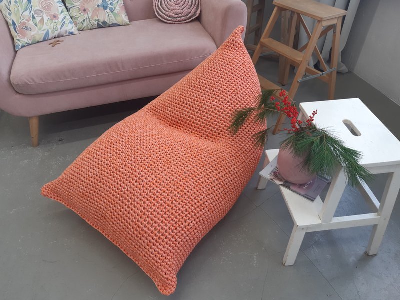 成人豆袋脚凳钩针豆袋椅 - 椅子/沙发 - 聚酯纤维 