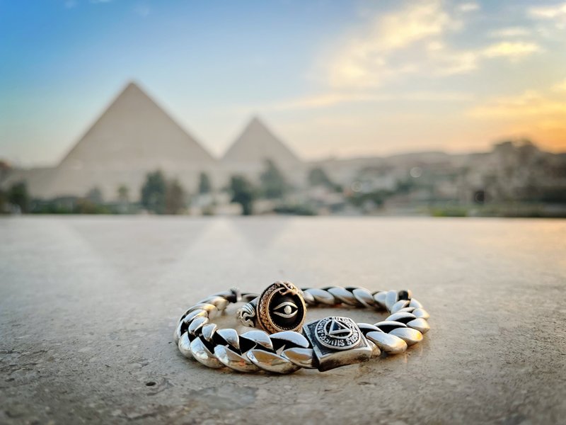 【埃及系列】真知之眼 手链/925纯银 - 手链/手环 - 纯银 银色