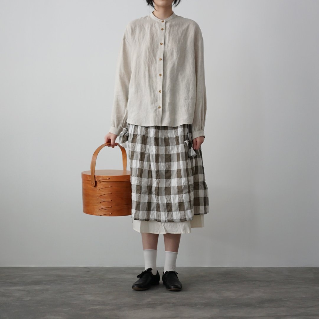 Linen Shirt - 女装衬衫 - 亚麻 灰色