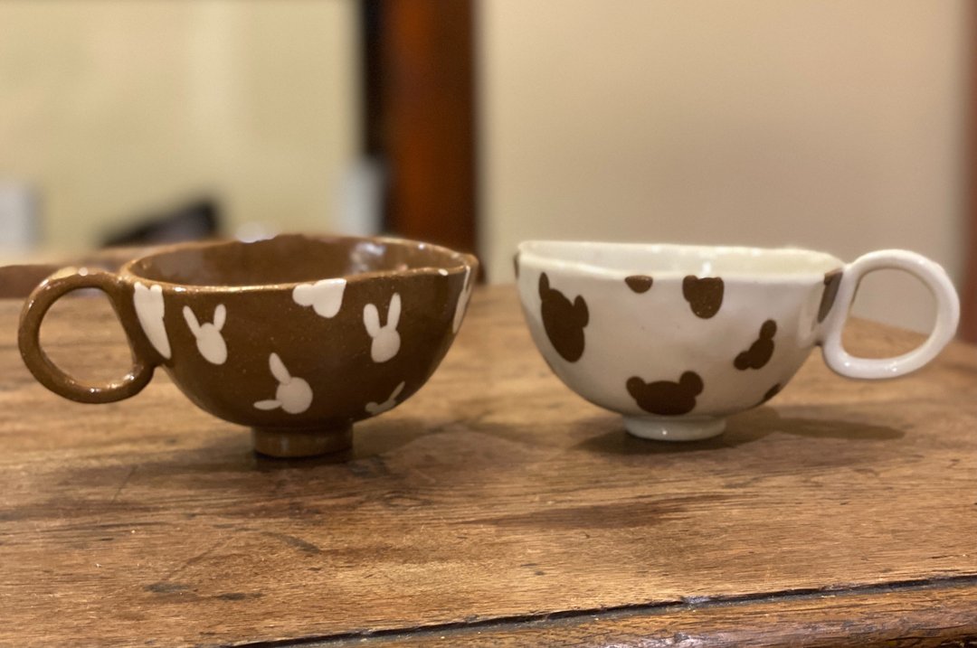 手工陶瓷咖啡杯【HAVE A CUP OF TEA】 - 咖啡杯/马克杯 - 陶 白色