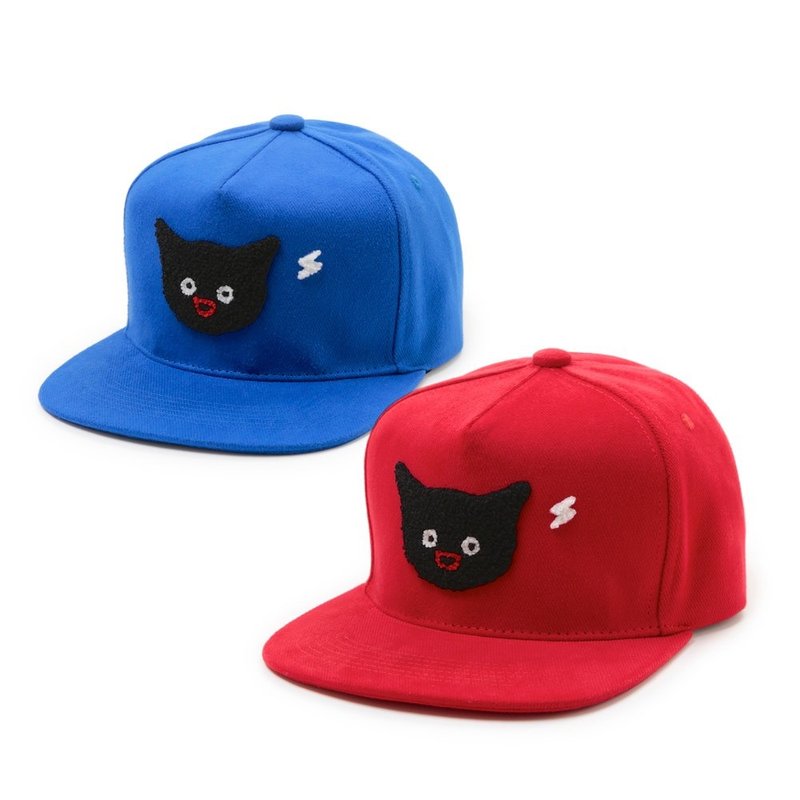 猫猫想电你-棒球帽 - 红 / 蓝二款 - 帽子 - 棉 红色