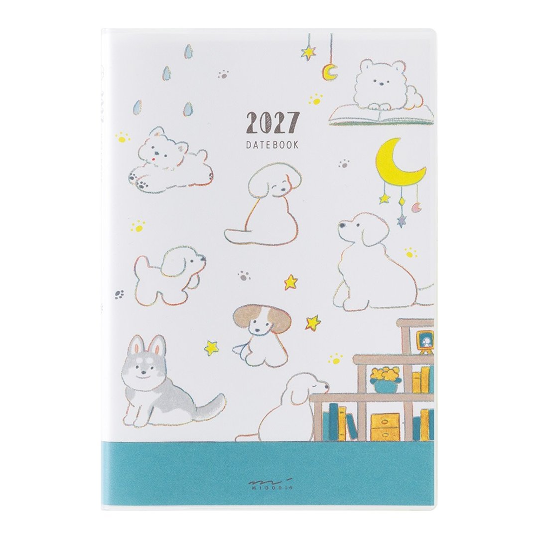 MIDORI 2027 Pocket Diary 手帐 (月单周) B6 小狗 - 笔记本/手帐 - 纸 多色
