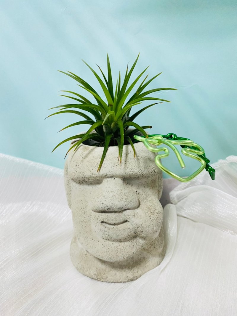 KUSO摩艾水泥盆 空间布置 交换礼物 毕业礼物 - 植栽/盆栽 - 水泥 银色