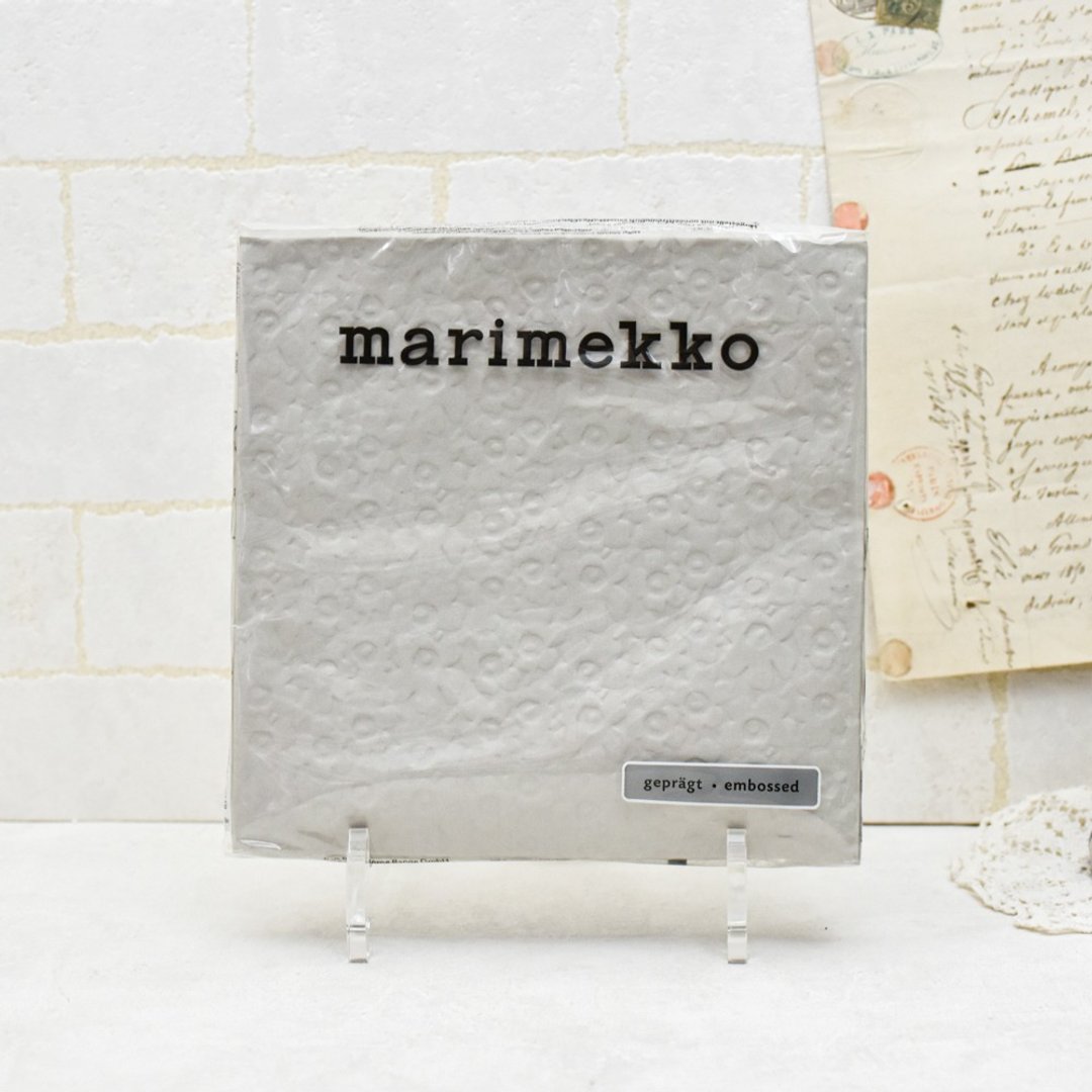 德国餐巾纸-marimekko联名款 灰底印花 - 餐垫/桌巾 - 纸 