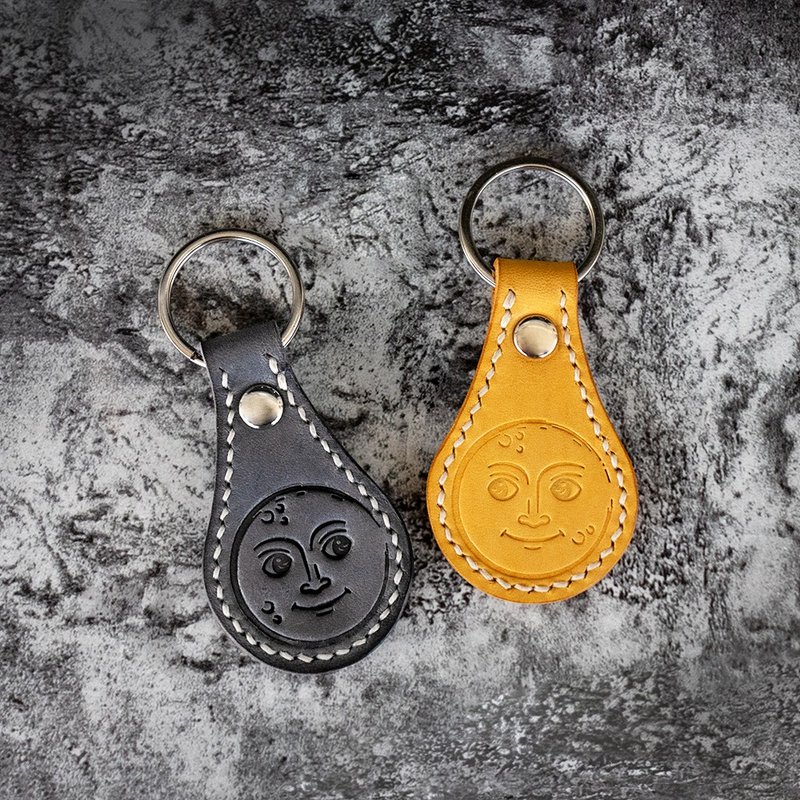 【中秋期间限定】两色月亮匙扣套装。手缝皮革材料包。BSP091 - 皮件 - 真皮 黄色
