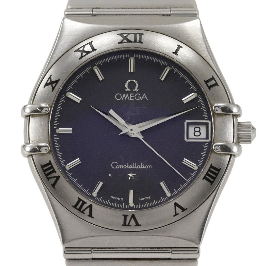 【日本直送】欧米茄 OMEGA Constellation 腕表 1512.40 不锈钢 石英 指针式 蓝色表盘 男款【二手】 - 女表 - 不锈钢 银色