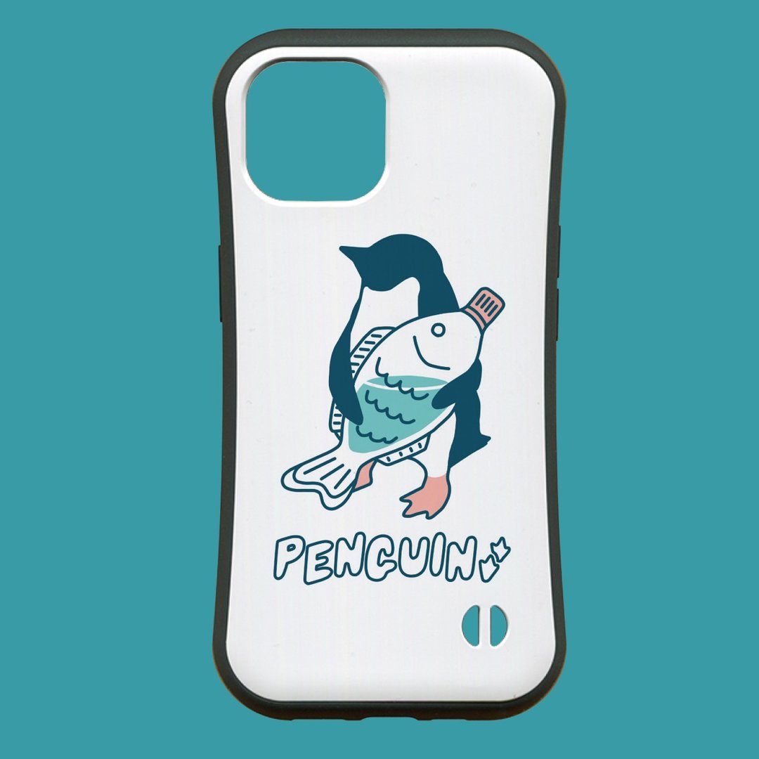 Penguin [兼容于 iPhone14/iPhone15] 酱油架企鹅白iPhone 握把保护壳 [多种型号可选] - 手机壳/手机套 - 塑料 白色