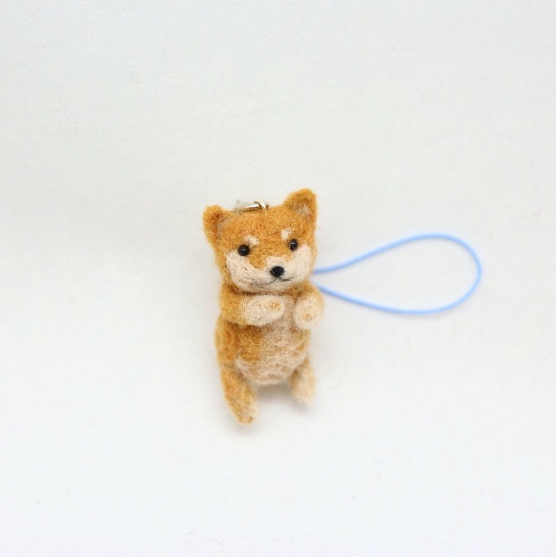 Shiba Inu Wool Felt Strap Made to Order - 吊饰 - 羊毛 金色