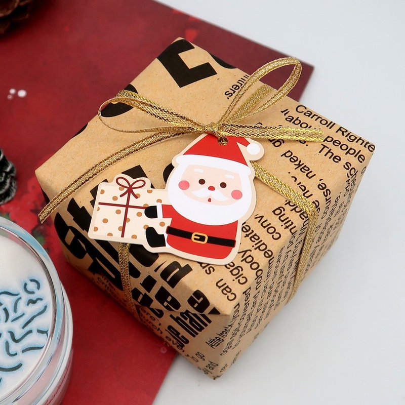 【加购】 圣诞包装服务 设计文字风牛皮纸+缎带+节庆吊卡 - 包装材料 - 纸 