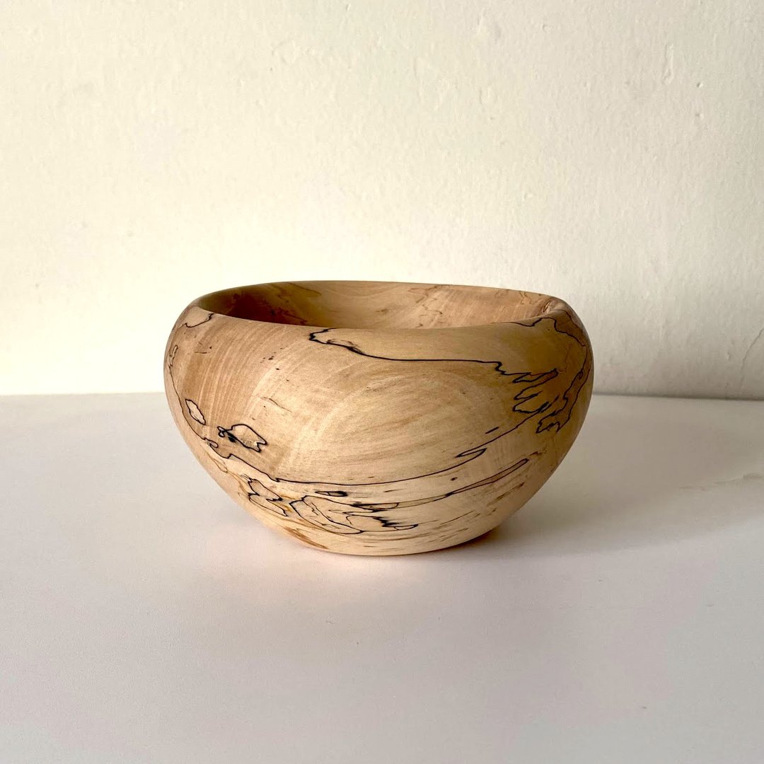 碗 栃木（Spalted Wood）直径 14.5cm - 碗 - 木头 白色