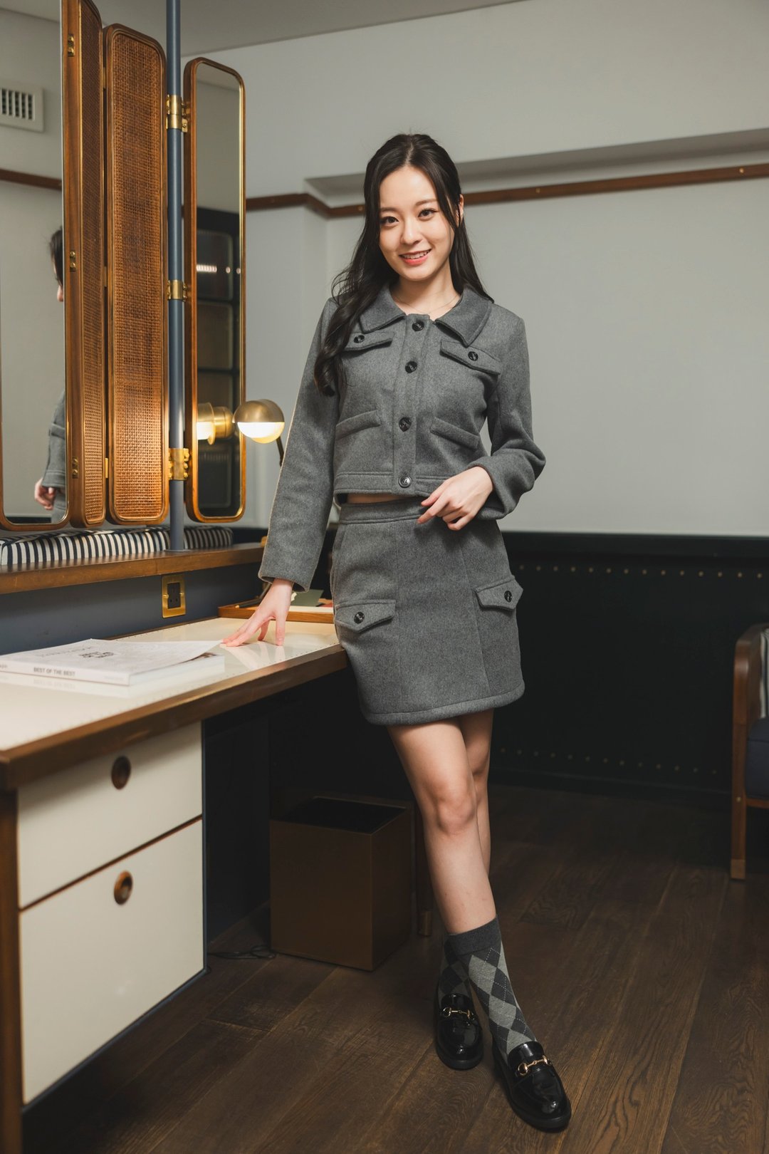 Lia 羊毛灰色外套 - 女装休闲/机能外套 - 羊毛 灰色