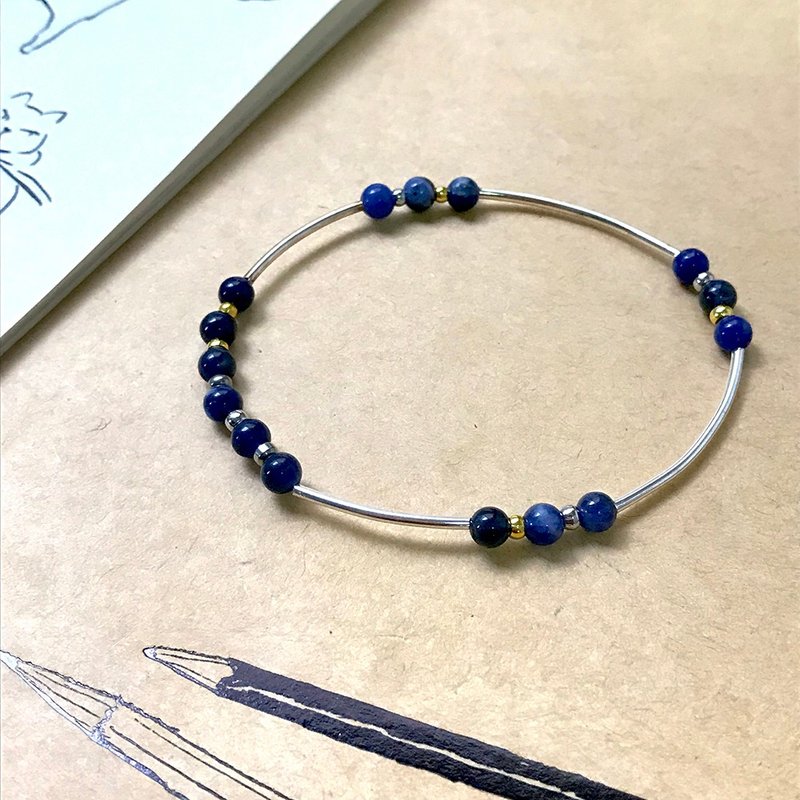 和你一起写日记笔记饰品手环系列 - 手链/手环 - 宝石 蓝色