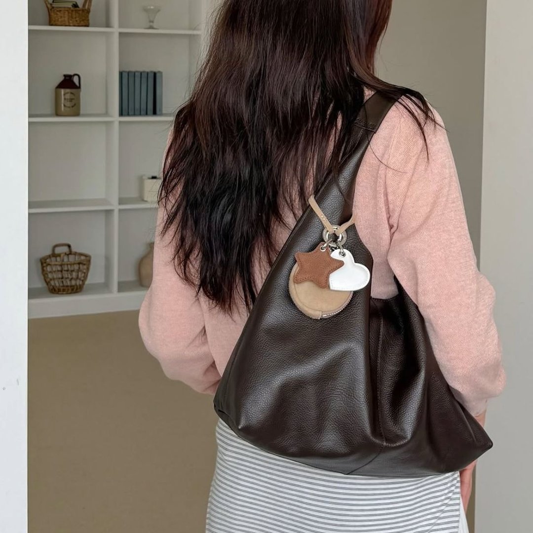 【Bucks&leather】轻量真皮大容量托特包 - 预购 7/30 收单 - 侧背包/斜挎包 - 真皮 咖啡色