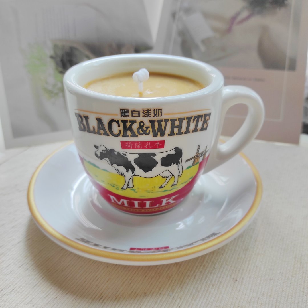香港手信 - 茶餐厅黑白奶茶蜡烛 - 蜡烛/烛台 - 蜡 咖啡色