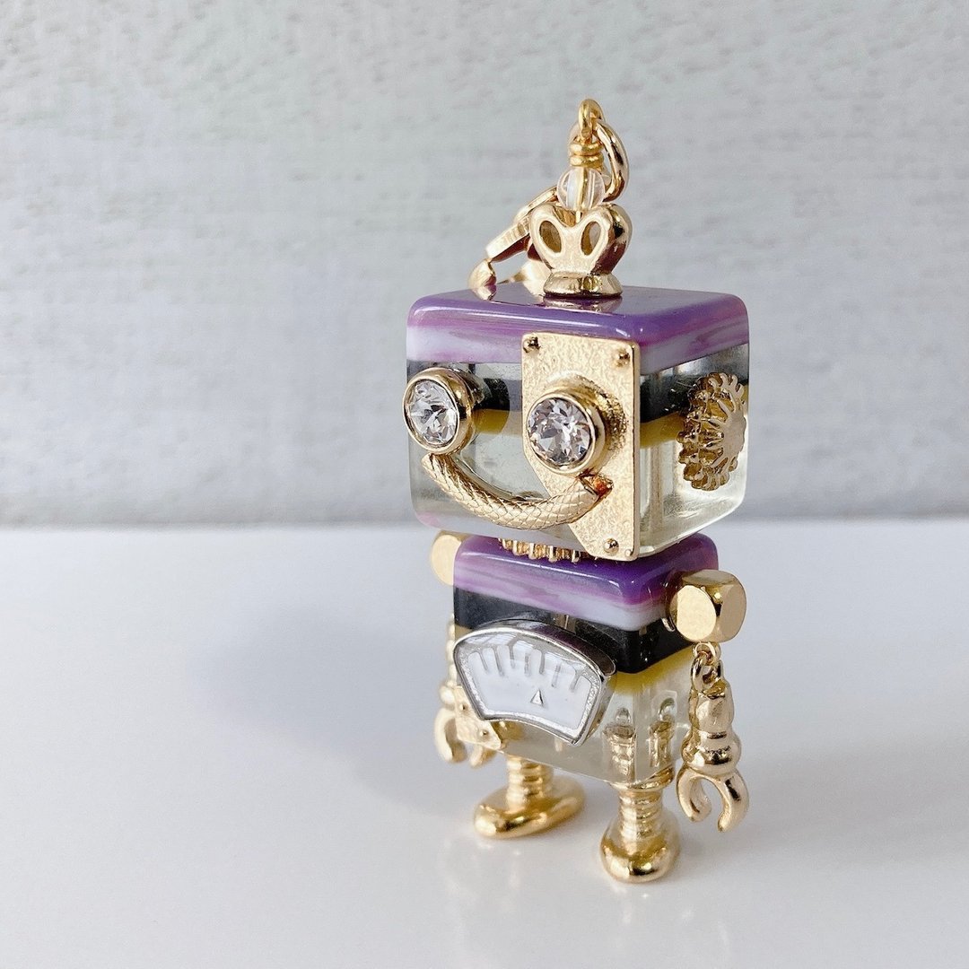 Robot Charm Accessories - 项链 - 塑料 紫色