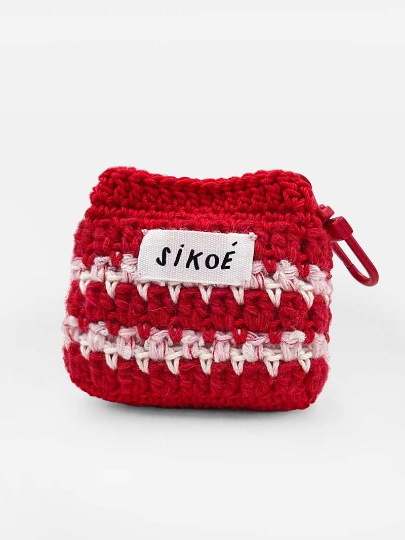 AirPods 点心_红丝绒蛋糕 - 耳机收纳 - 绣线 红色