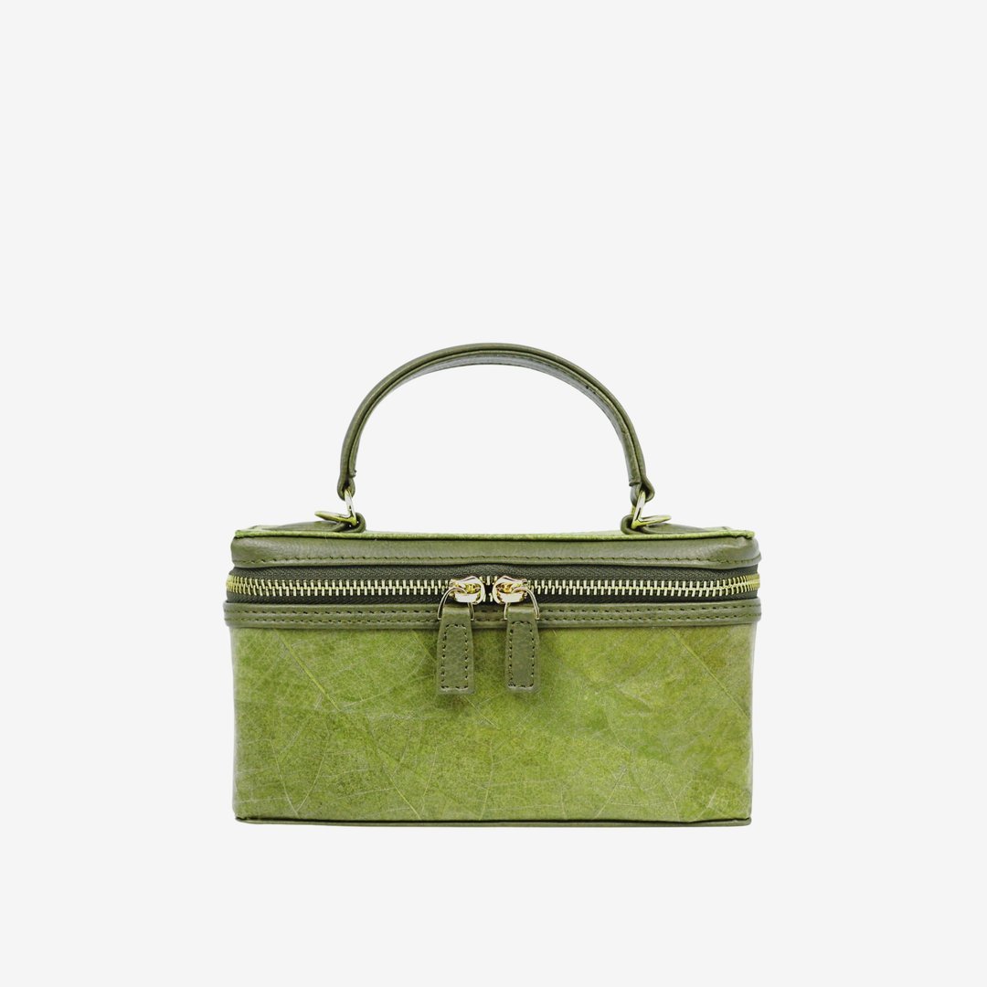 手提包 绿色 - 金色链带 (Vanity mini bag) - 手提包/手提袋 - 植物．花 绿色