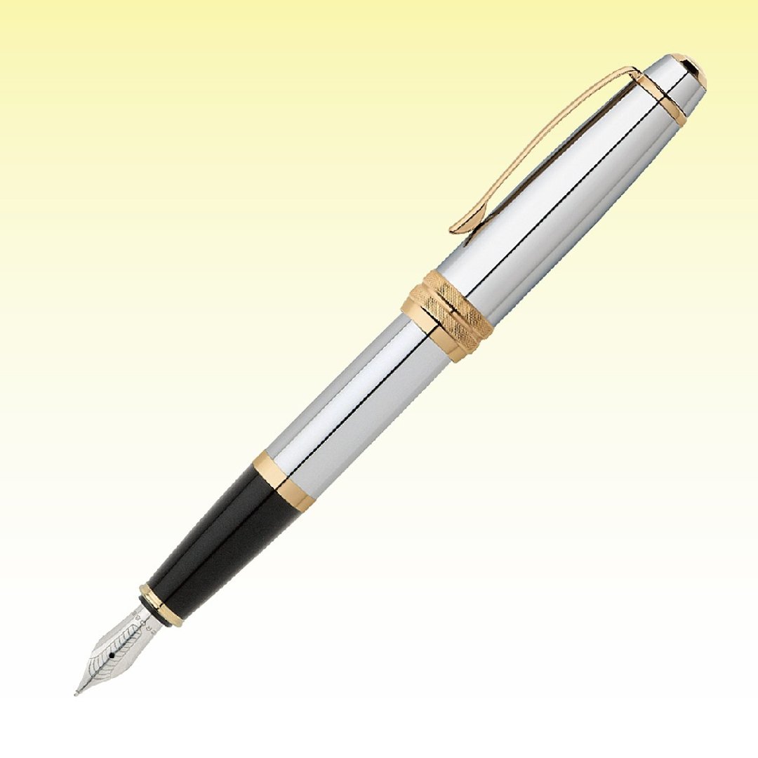 CROSS Bailey贝礼系列金铬钢笔免费刻字  (原厂正货) - 钢笔 - 其他金属 银色
