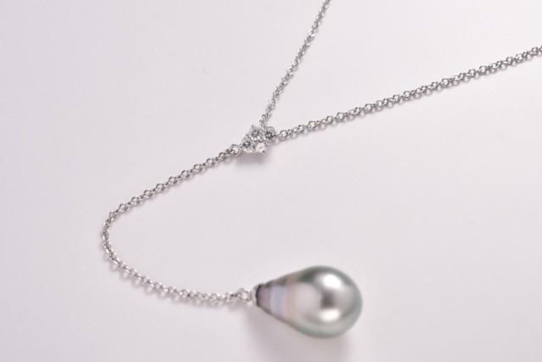 South Sea Pearl Y-shaped Necklace - 项链 - 宝石 银色