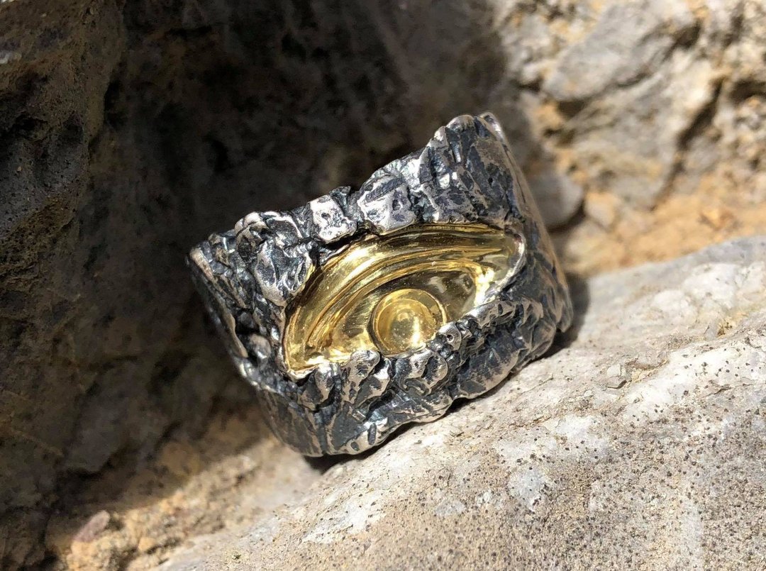 黄金观察者戒指 Golden Observer Ring - 戒指 - 贵金属 金色