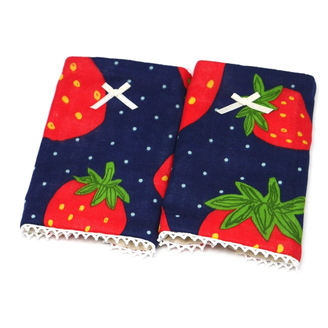 Japanese Handmade 8-layer-gauze droop sucking pads - 围嘴/口水巾 - 棉 红色