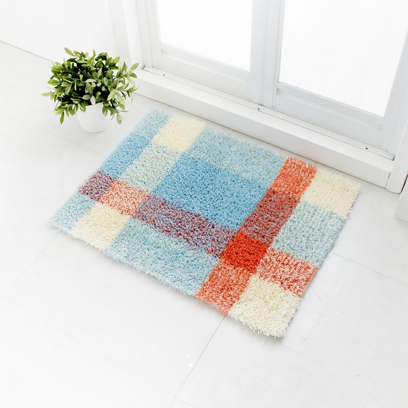 日本OKA 干度良好银离子抗菌防臭格纹浴室地垫-45x60cm-多款可选 - 地垫/地毯 - 其他人造纤维 多色