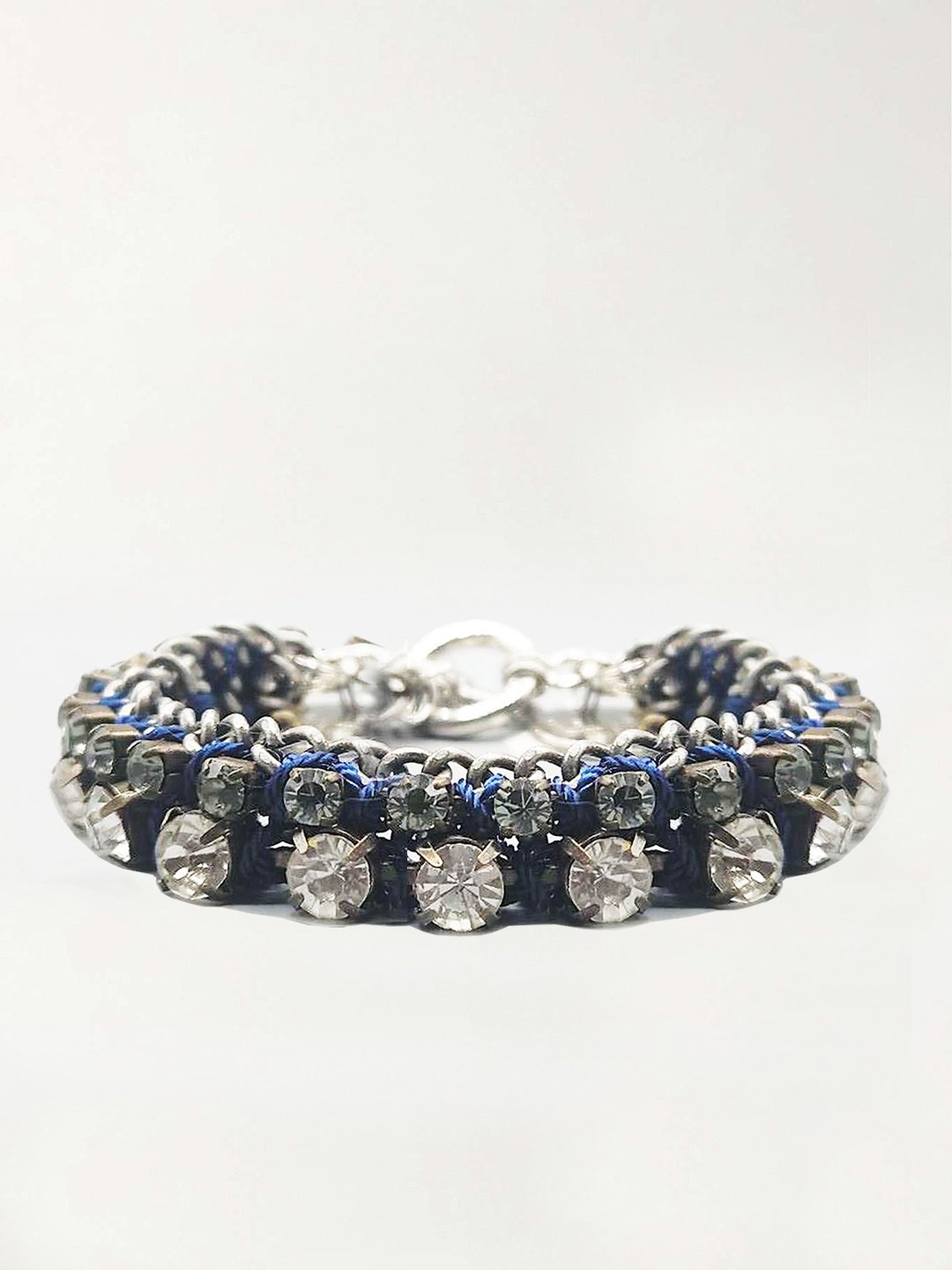 Mayfair Crystal Woven Bracelet - 手链/手环 - 其他金属 蓝色