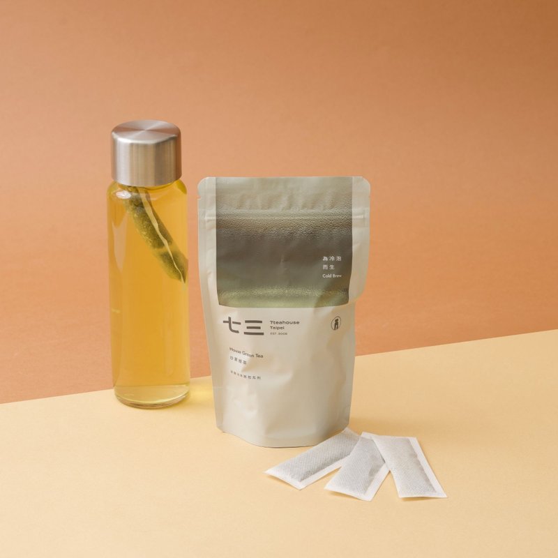 七三茶堂 研磨冷萃茶包丨炒菁绿茶  环保夹链袋 - 茶 - 纸 白色