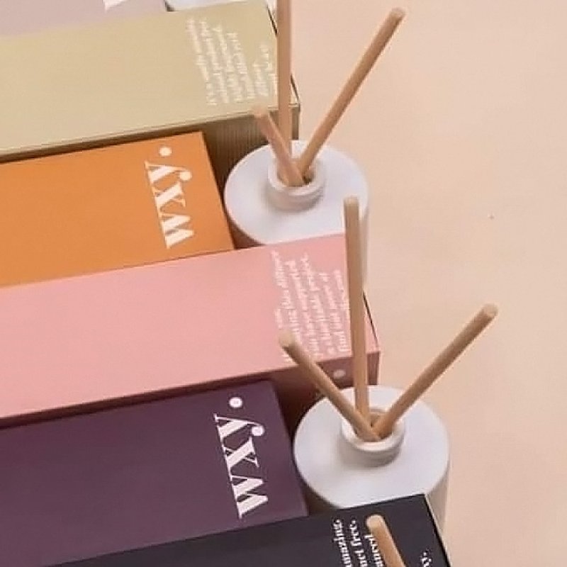 【微瑕疵/盒损】英国 wxy 经典扩香 - 4款香味 - 香薰/精油/线香 - 玻璃 咖啡色