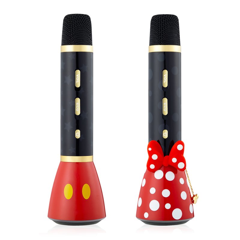 我会变音 跨年HIGH咖必备 InfoThink米奇米妮无线蓝牙麦克风二入 - 扩音器/喇叭 - 其他材质 金色