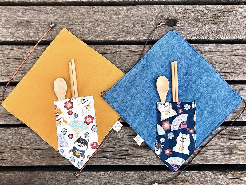 新款和风餐具组(附木头餐具)-樱花柴两色 - 筷子/筷架 - 棉．麻 