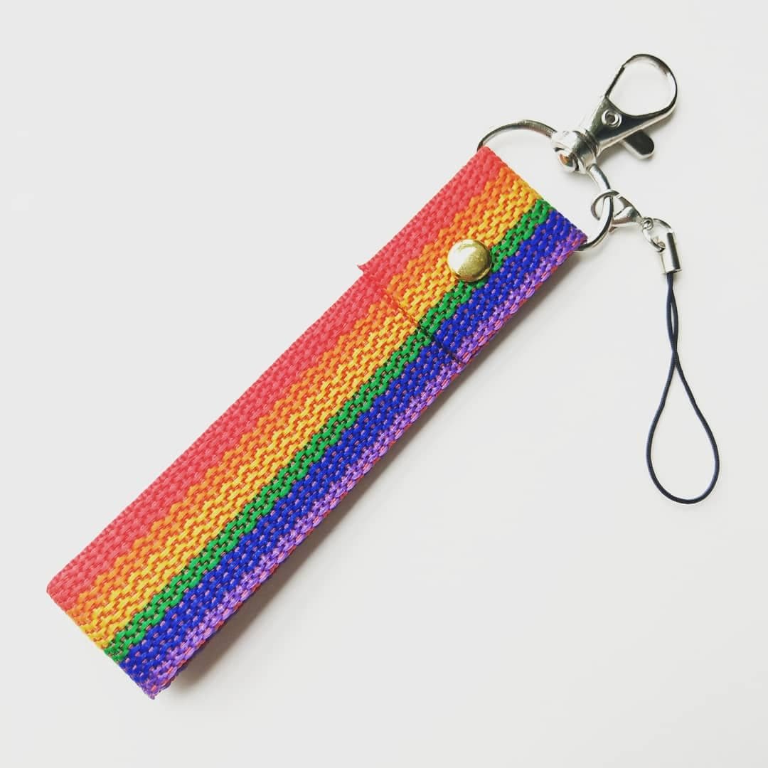 MINI LIFE X LGBT Rainbow Life 六色彩虹钥匙圈/手机吊饰 - 钥匙链/钥匙包 - 尼龙 多色