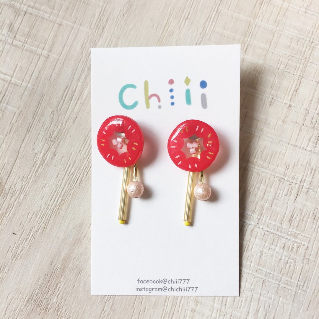 哈娜两戴夹式/针式耳环 - 耳环/耳夹 - 塑料 