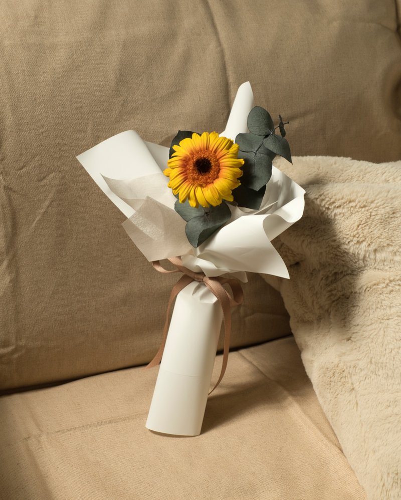 毕业季向阳系列永生小花束 - 干燥花/捧花 - 植物．花 黄色