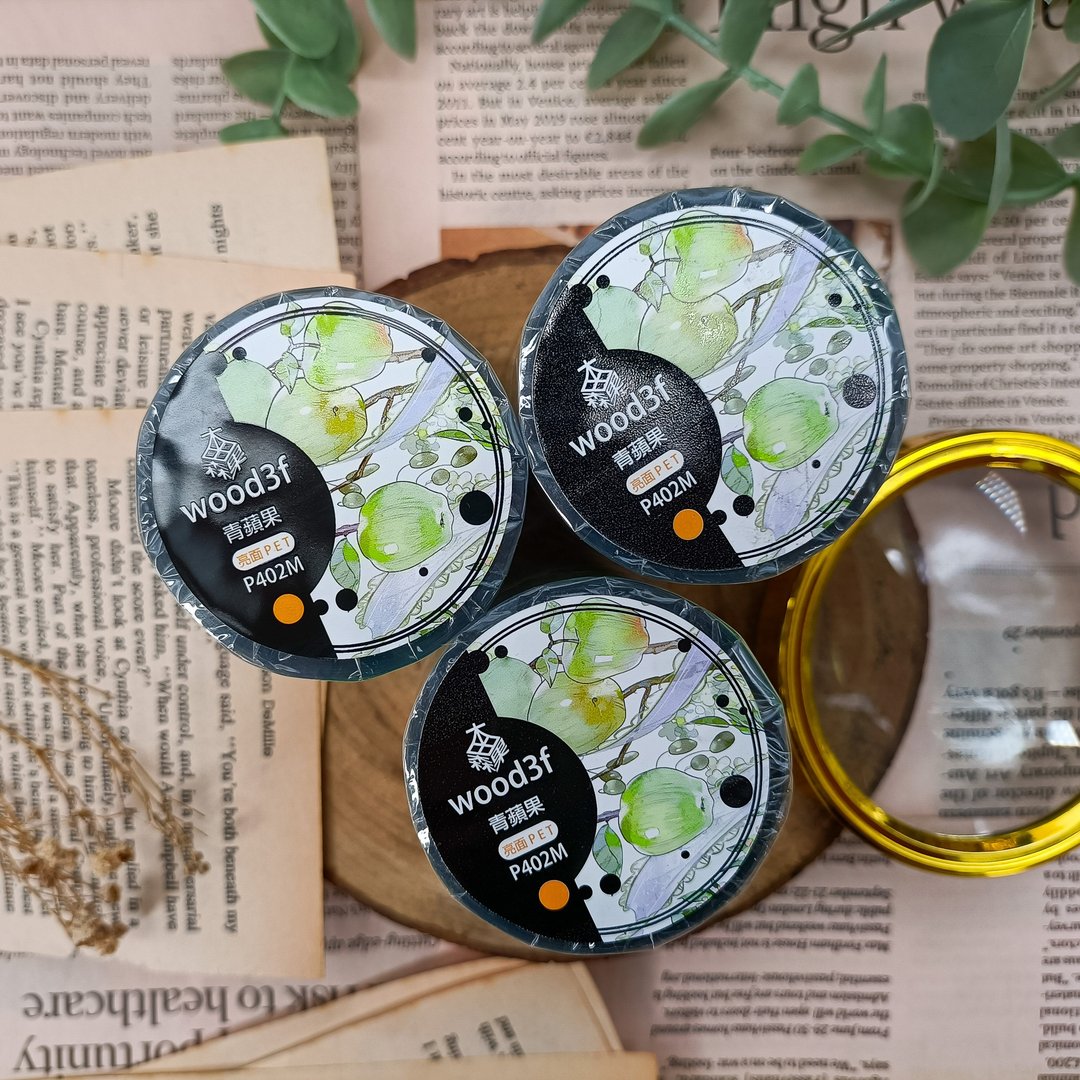 青蘋果 / 裝飾膠帶 - 纸胶带 - 塑料 多色