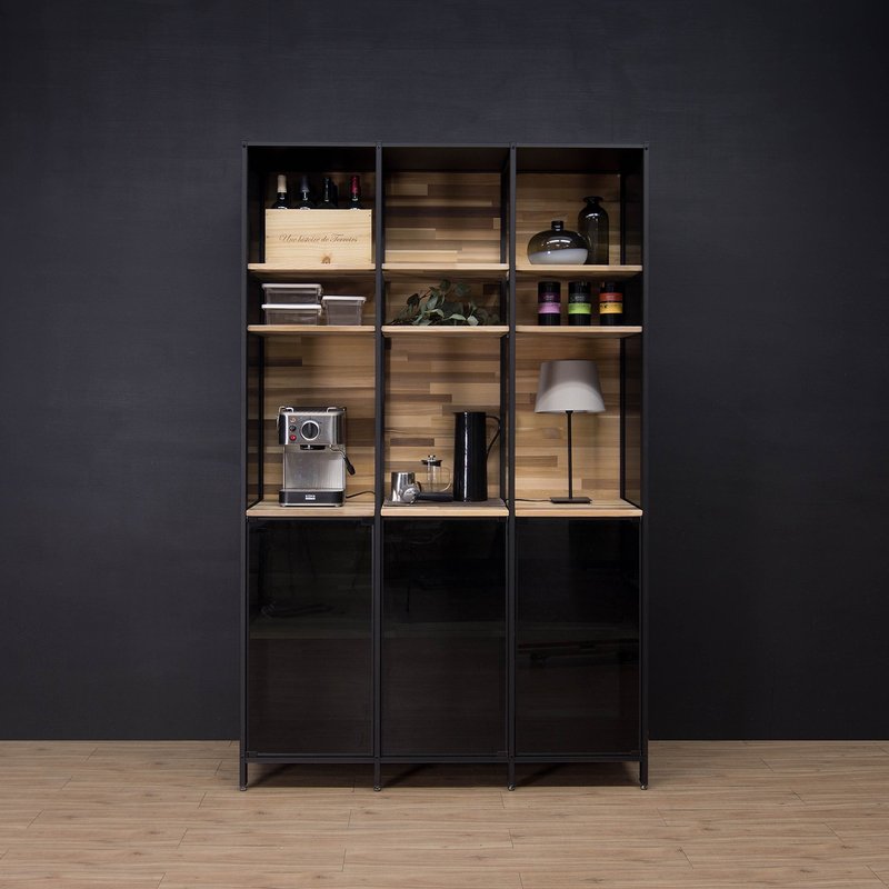 Creesor - Shido 40 工业风组合柜 书柜 展示柜 收纳柜 - 书架/书挡 - 其他金属 黑色