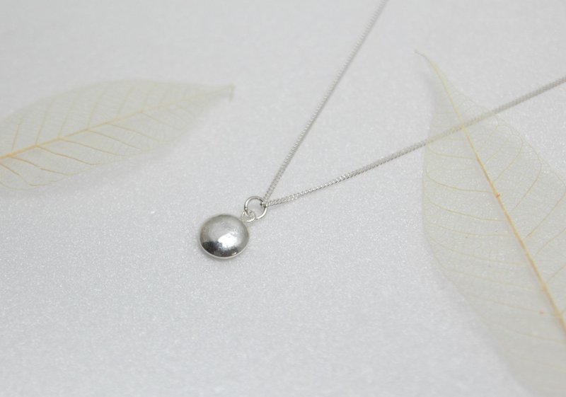 【999纯银坠】手工烧制/自然成形/纯银项链/循环经济/简约/极简风 - 项链 - 纯银 银色