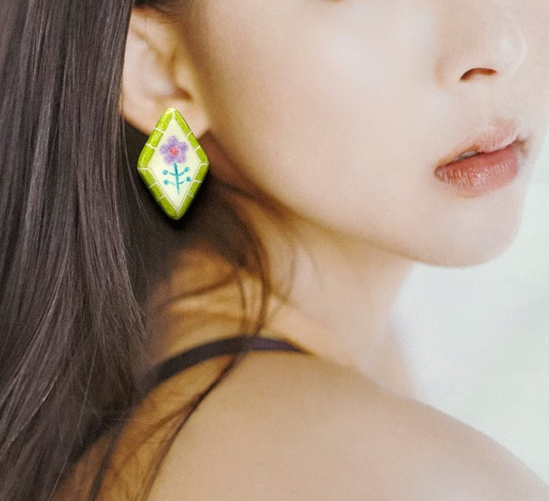 moriyard  - 原创 手绘 手作耳环 - 耳环/耳夹 - 其他材质 多色