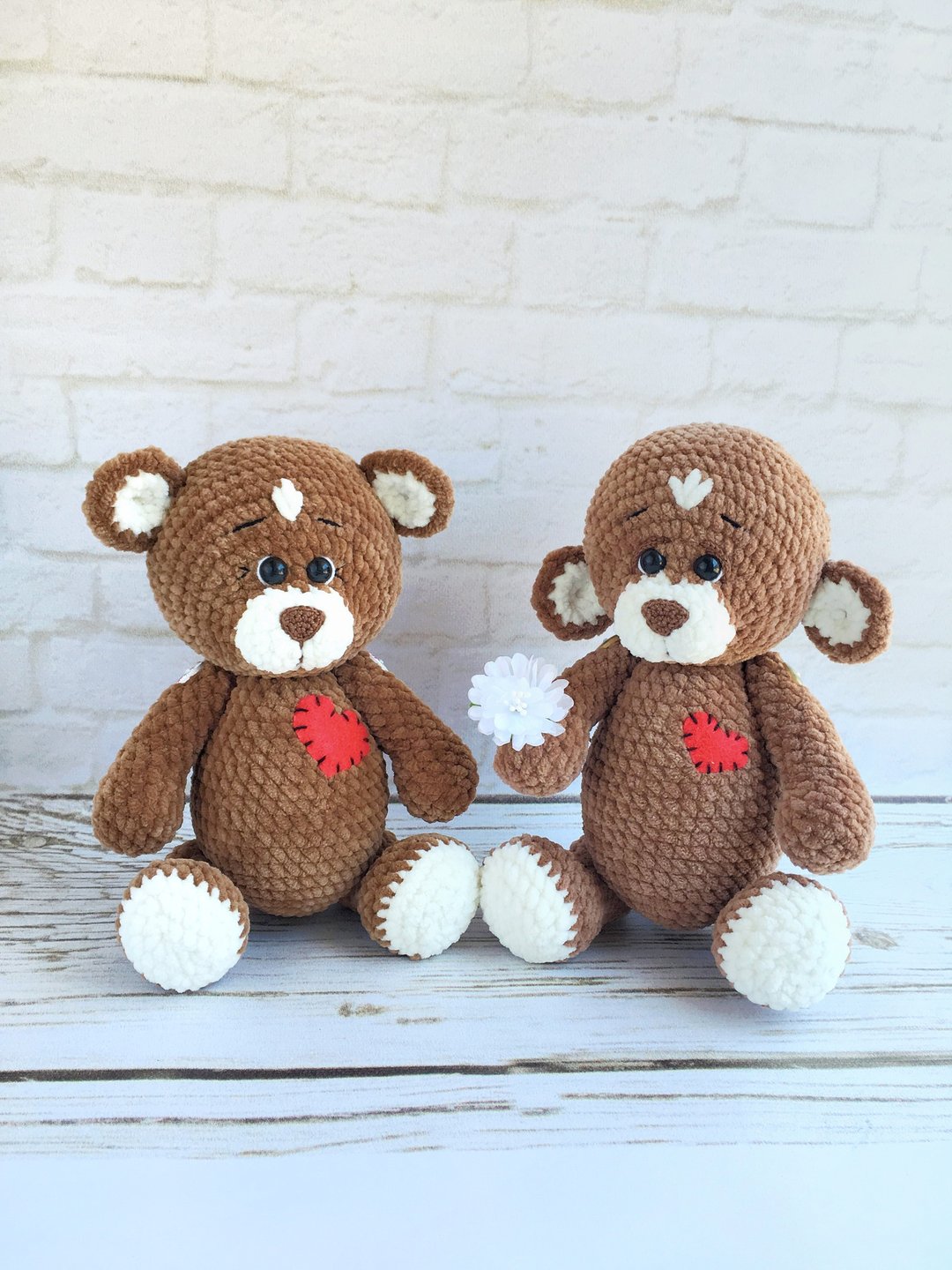 Digital Download - PDF | Crochet amigurumi pattern TEDDY BEAR stuffed animal toy - 编织/刺绣/羊毛毡/裁缝 - 绣线 咖啡色